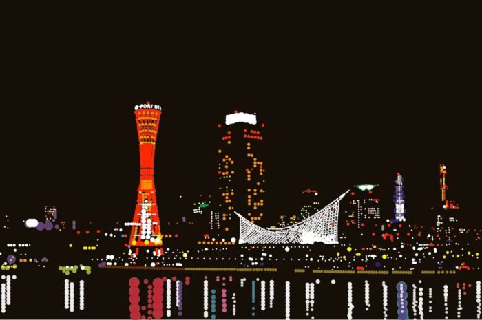 大村雪乃 yukino-art Kobe Sticker acrylic on Panel h606mmxw910mm 2014