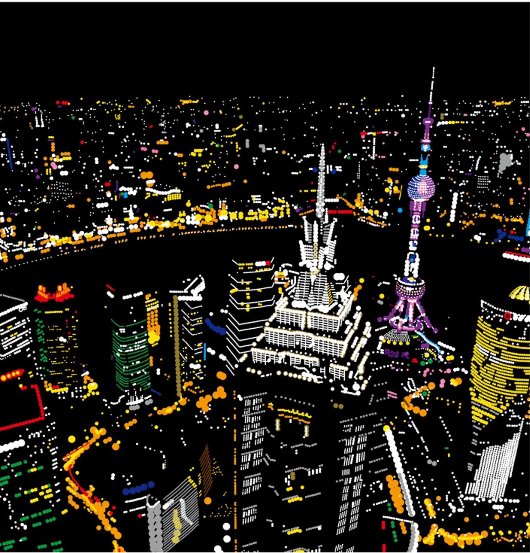 大村雪乃 yukino-art Shanghai Sticker,acrylic on Panel h2300mmxw2350mm 2015 SOLD Collected by Andaz Shanghai, inc.
