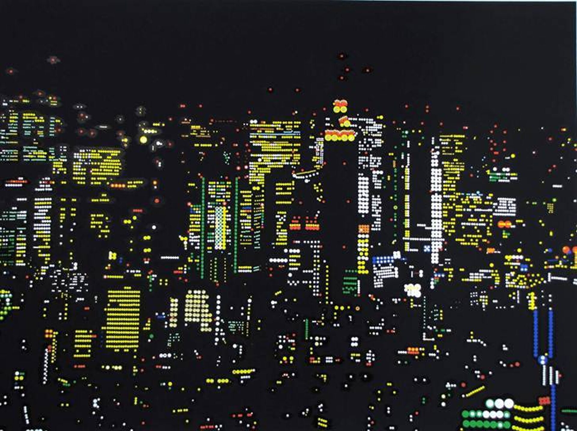 大村雪乃 yukino-art Shinjyuku Mixed media, Sticker on Panel h970mmxw1303mm 2010 NOT for SALE