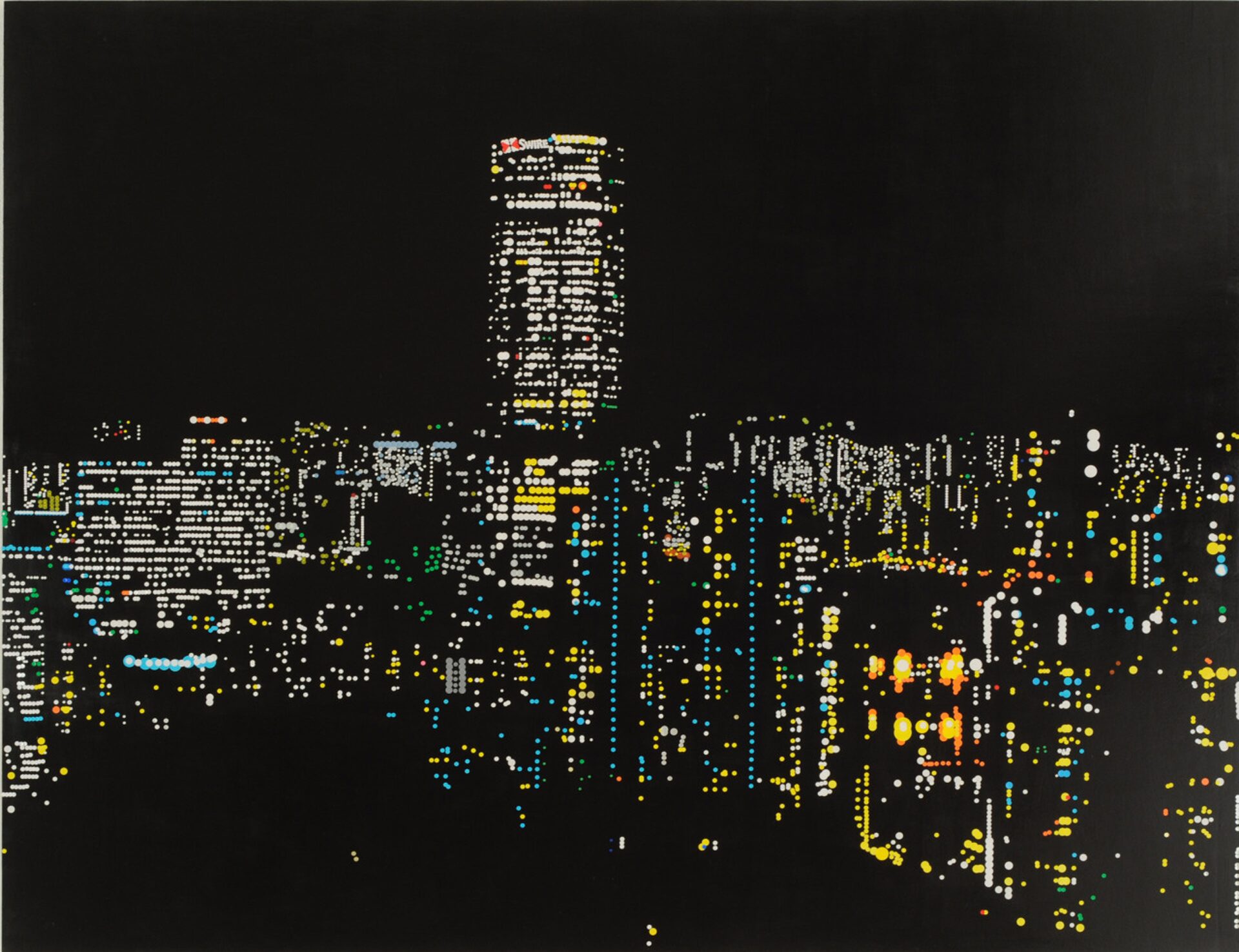 大村雪乃 yukino-art Swireproperties Building in Hong Kong No.1 Sticker,acrylic on Panel h1120mmxw1455mm 2014 SOLD Collected by Swireproperties,inc.