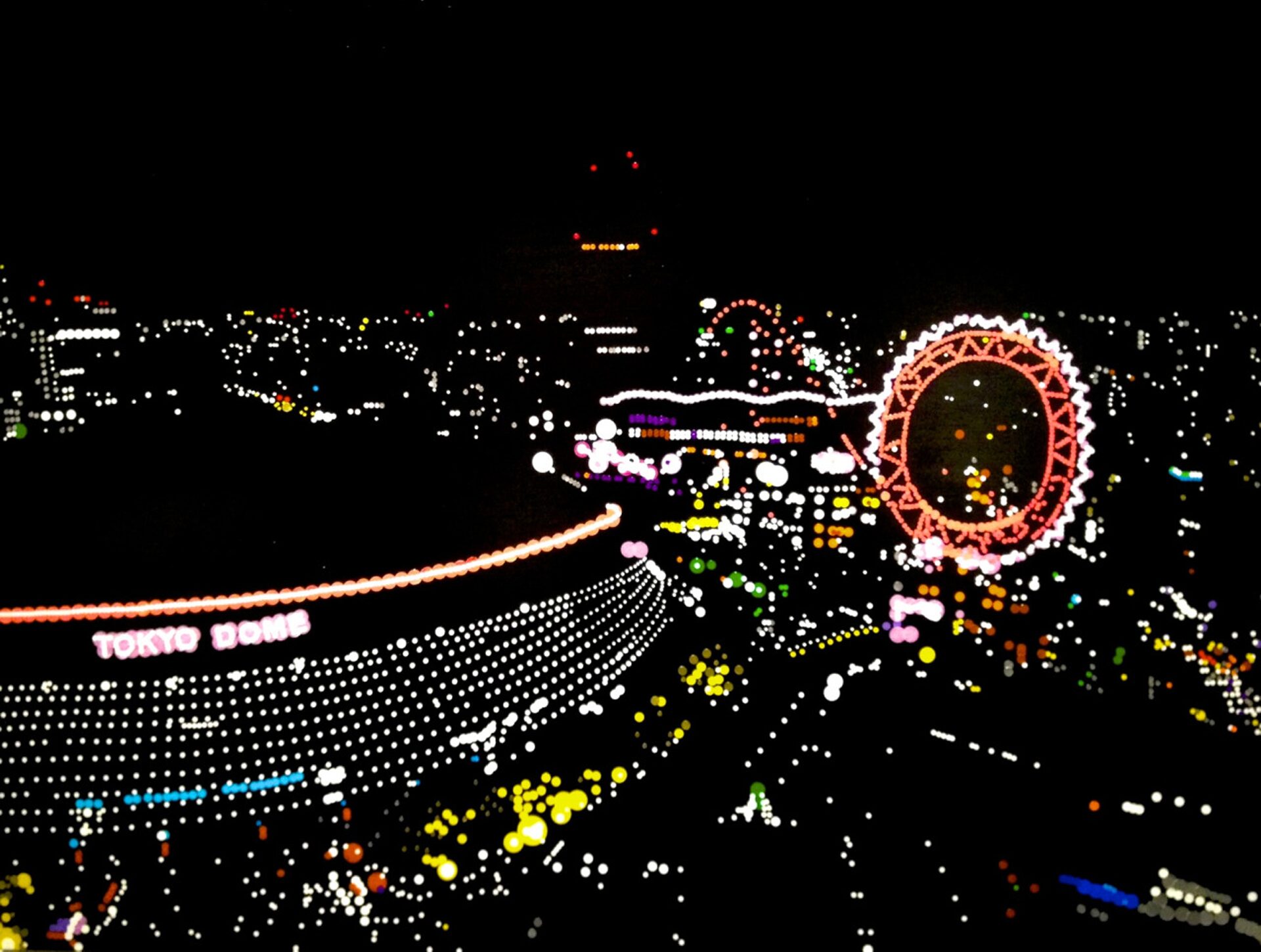 大村雪乃 yukino-art Tokyo Dome Sticker,acrylic on panel　　 h970mmxw1303mm 2013