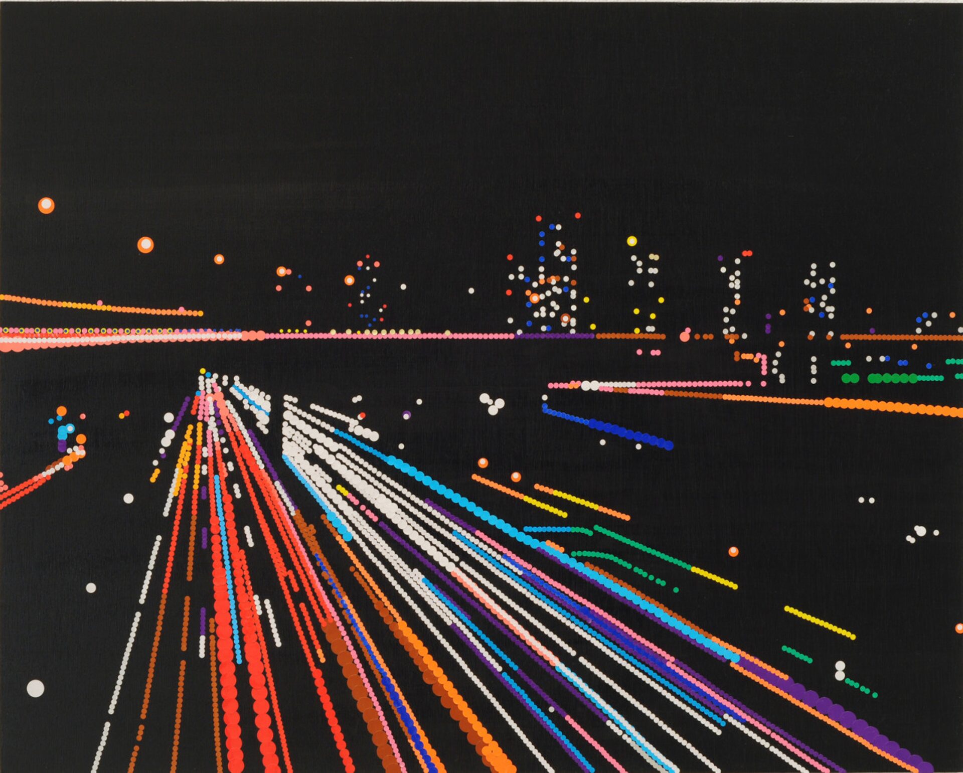 大村雪乃 yukino-art Tokyo Highway Mixed media, Sticker on Panel h727mmxw910mm 2013 SOLD Collected by KOKUYO, Inc.