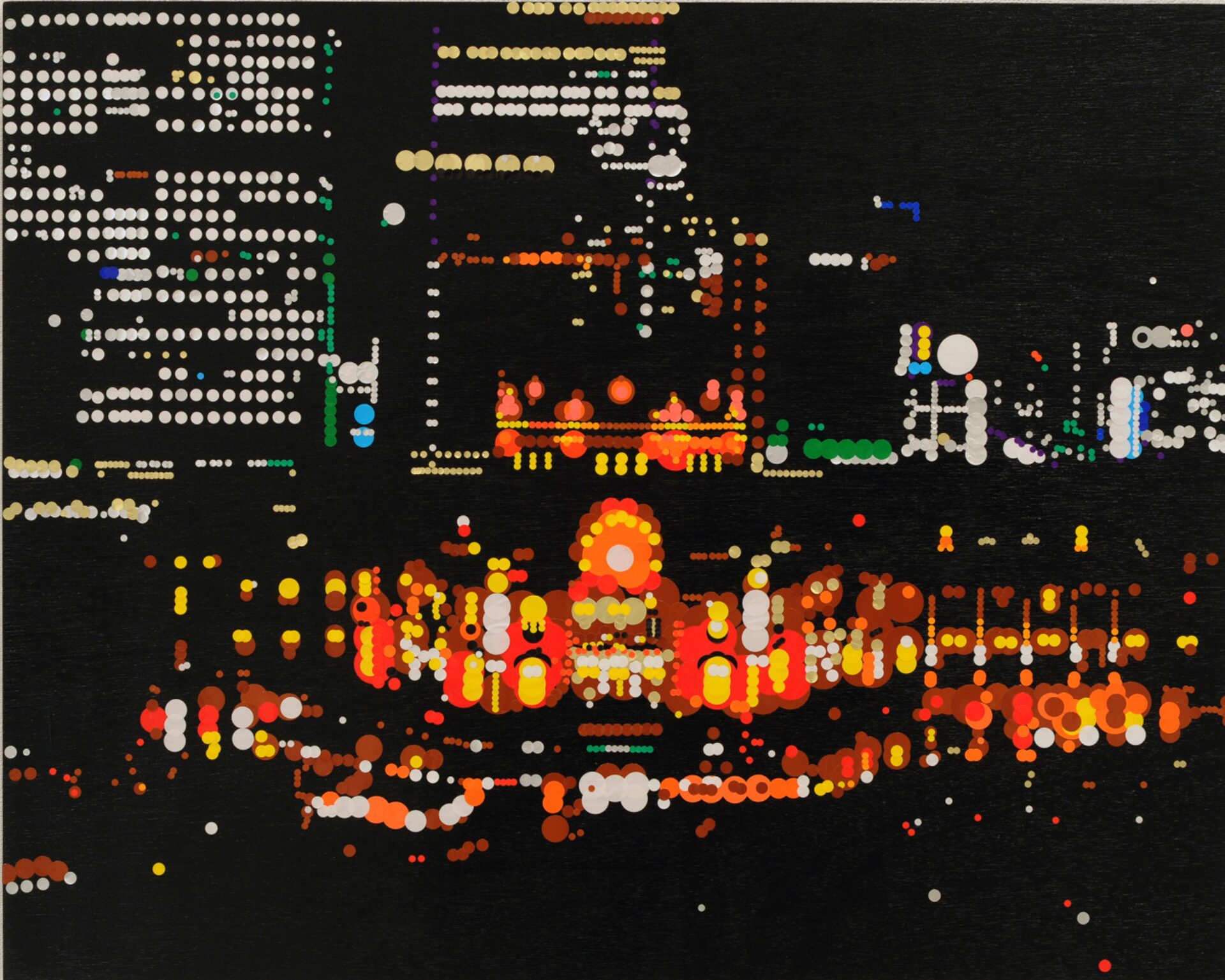 大村雪乃 yukino-art Tokyo Station Mixed media, Sticker on Panel h727mmxw910mm 2013