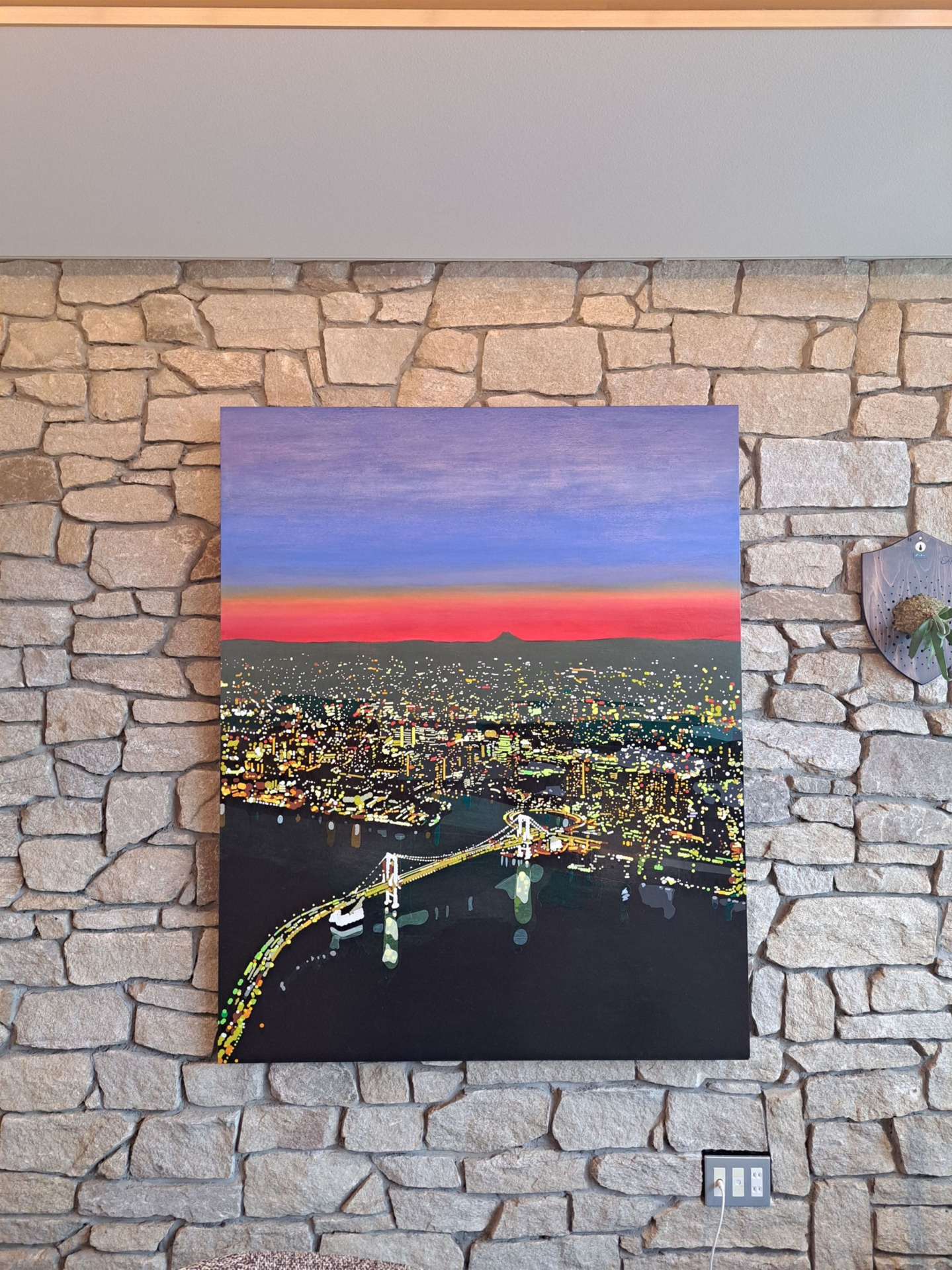 大村雪乃 yukino-art Rainbow Bridge from the sky w1620mm × h1303mm 2024 SOLD Commission work from SR HOLDINGS Co.,Ltd.