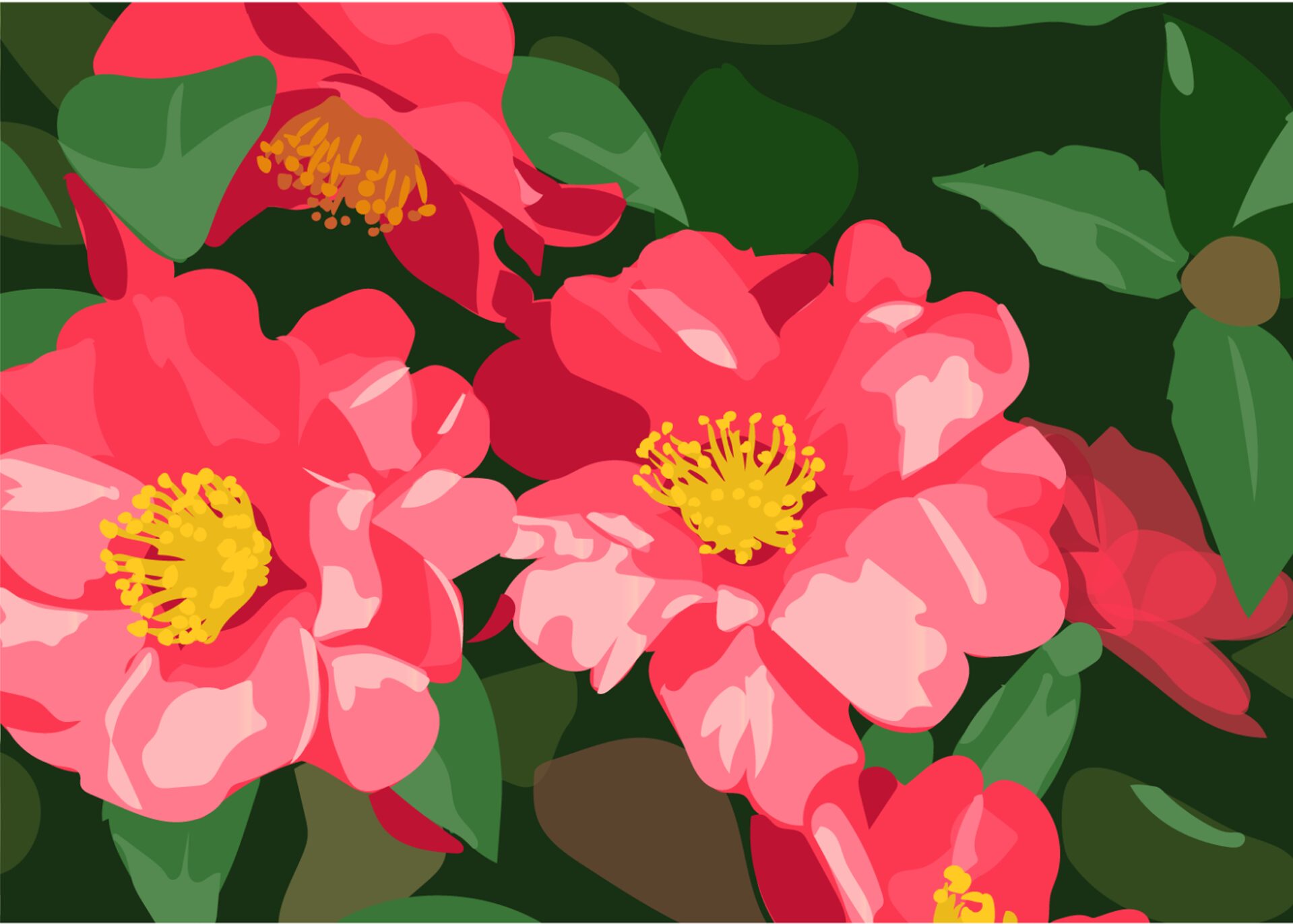 大村雪乃 yukino-art 椿/Camellia japonica Cutting sheet,acrylic plate h185mmxw260mm 2023